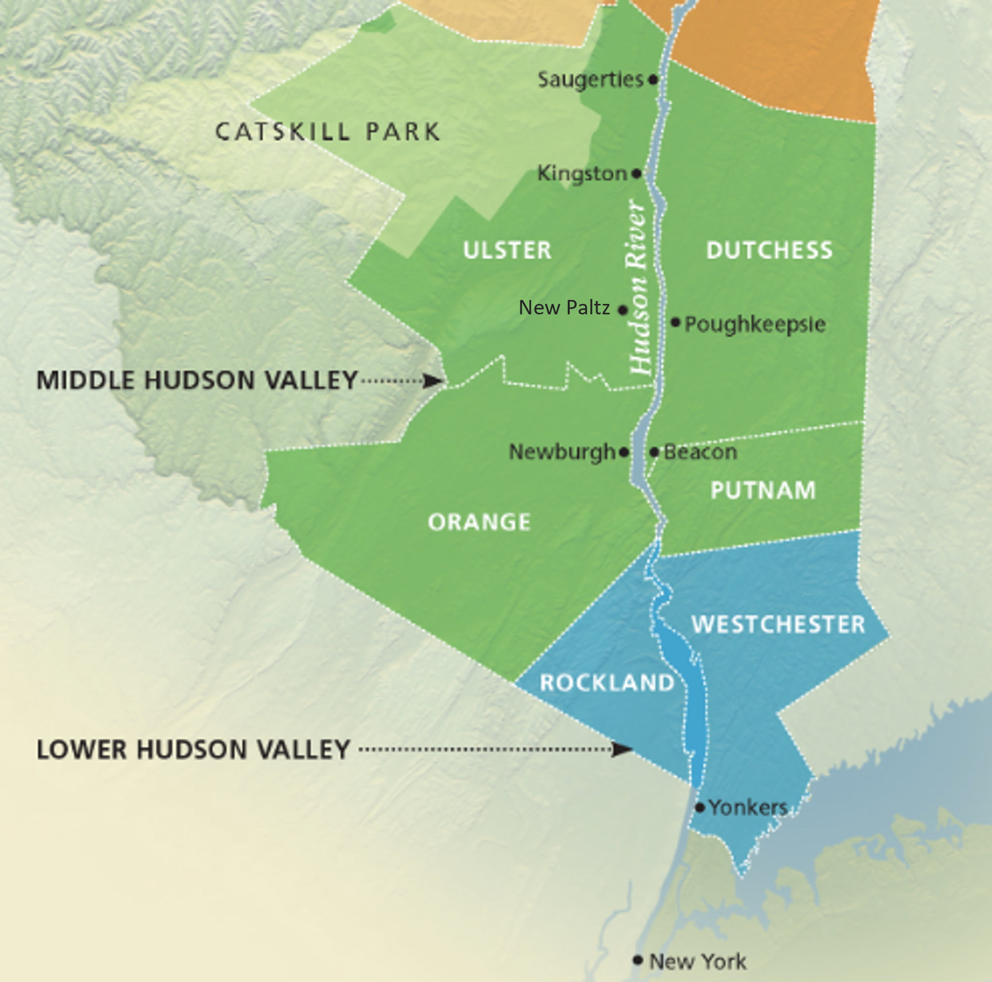 The Hudson River, the route Cornelius likely took by sloop from Flushing to Kingston