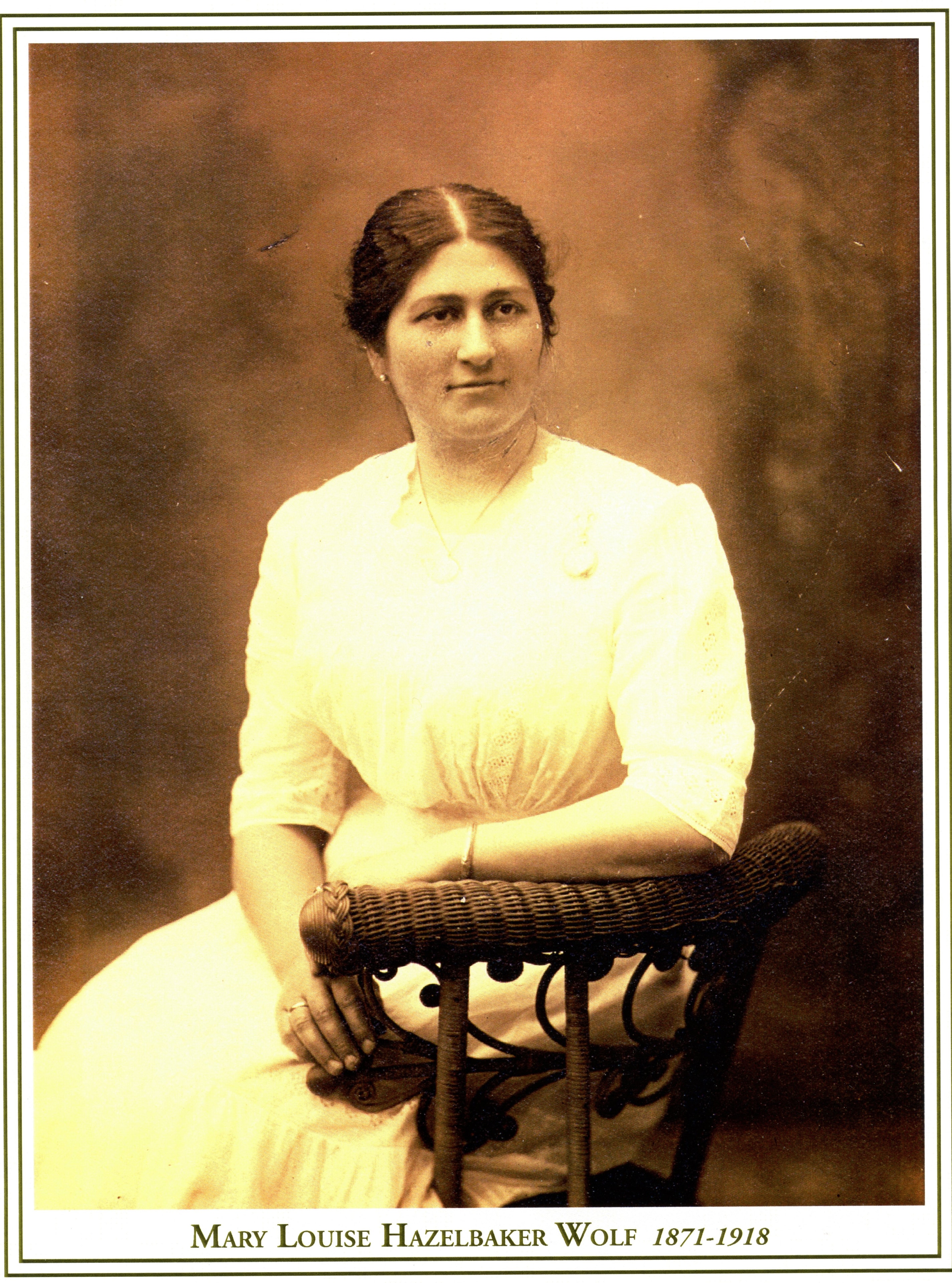 Portrait of Mary Louise Hazelbaker Wolf, 1871–1918