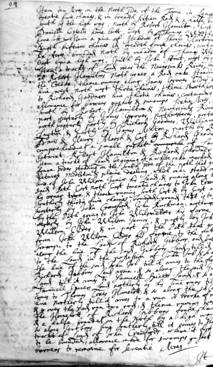 Colonial land survey, East Jersey Proprietary Record Book O — middle